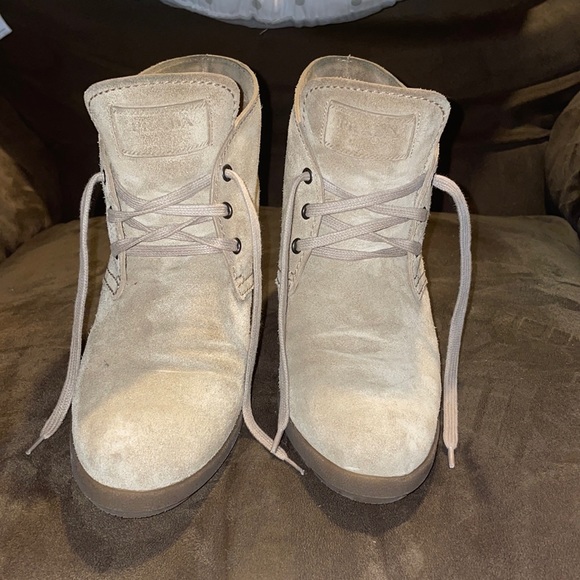 Prada Suede Wedge Booties - Picture 3 of 10